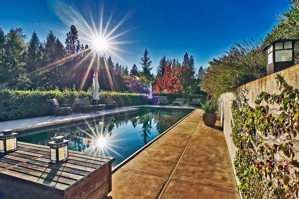 Sierra Foothills pool shot budha